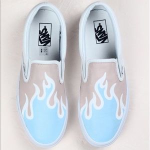 vans with blue flames